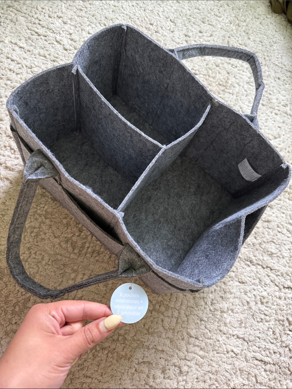 Nwt Grey Caddy (Velcro inserts)